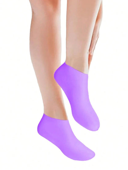 1-3pairs Silicone Moisturizing Foot Socks, Effective Foot Care, Prevent Cracked Heels, Remove Dead Skin, Elastic Foot Socks, All-Day Moisture Locking, Prevent Dryness, Odorless, Easy To Wear And Remov
