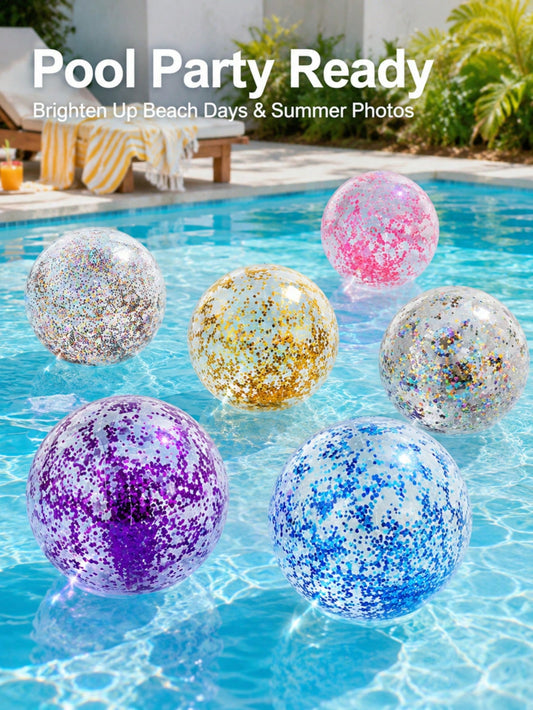 1/3pcs Colorful Inflatable Glow-In-The-Dark Beach Balls, Suitable For Home Party Decor And Swimming Pool