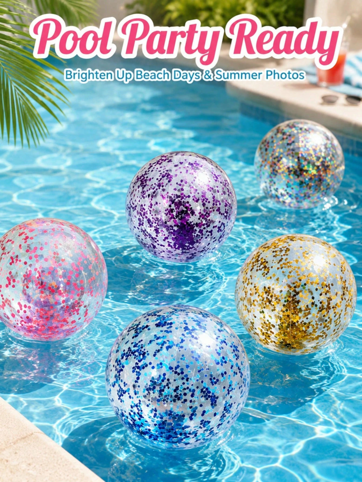 1/3pcs Colorful Inflatable Glow-In-The-Dark Beach Balls, Suitable For Home Party Decor And Swimming Pool