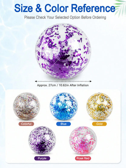 1/3pcs Colorful Inflatable Glow-In-The-Dark Beach Balls, Suitable For Home Party Decor And Swimming Pool