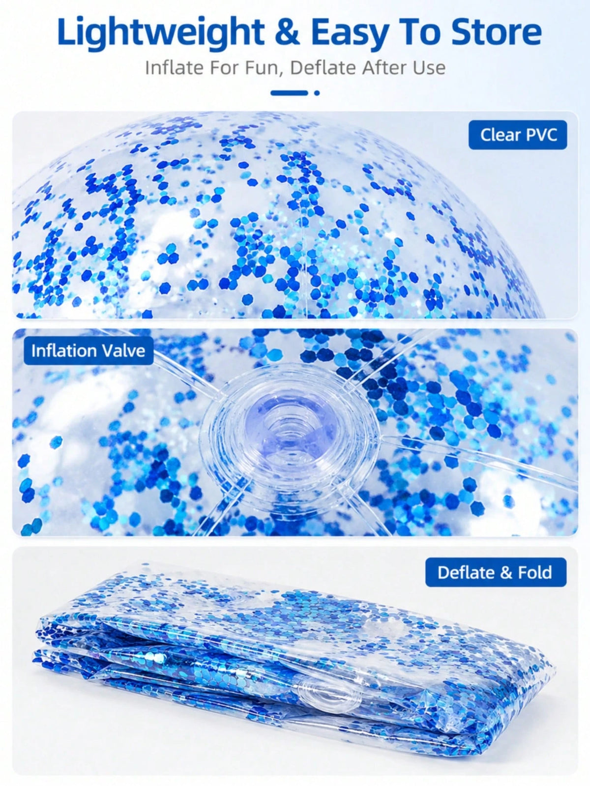 1/3pcs Colorful Inflatable Glow-In-The-Dark Beach Balls, Suitable For Home Party Decor And Swimming Pool