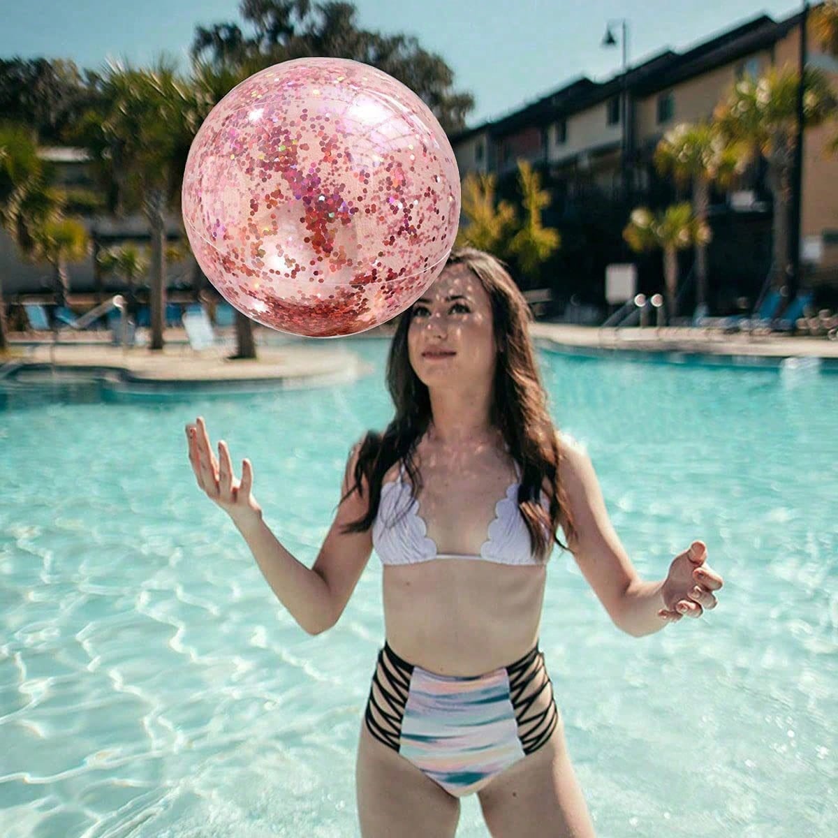 1/3pcs Colorful Inflatable Glow-In-The-Dark Beach Balls, Suitable For Home Party Decor And Swimming Pool