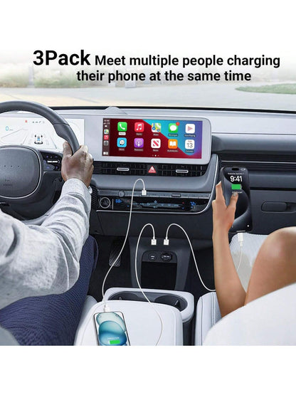 1-3pcs USB A To USB C Fast Charging Cable, 3ft/6ft Length Car Charger Type-C Cord, Compatible With IPhone 17/16/15 Pro/Pro Max/Plus, Galaxy S25/S24/S23/S22/S21/S20/S10/A55/A54 Flip Phones