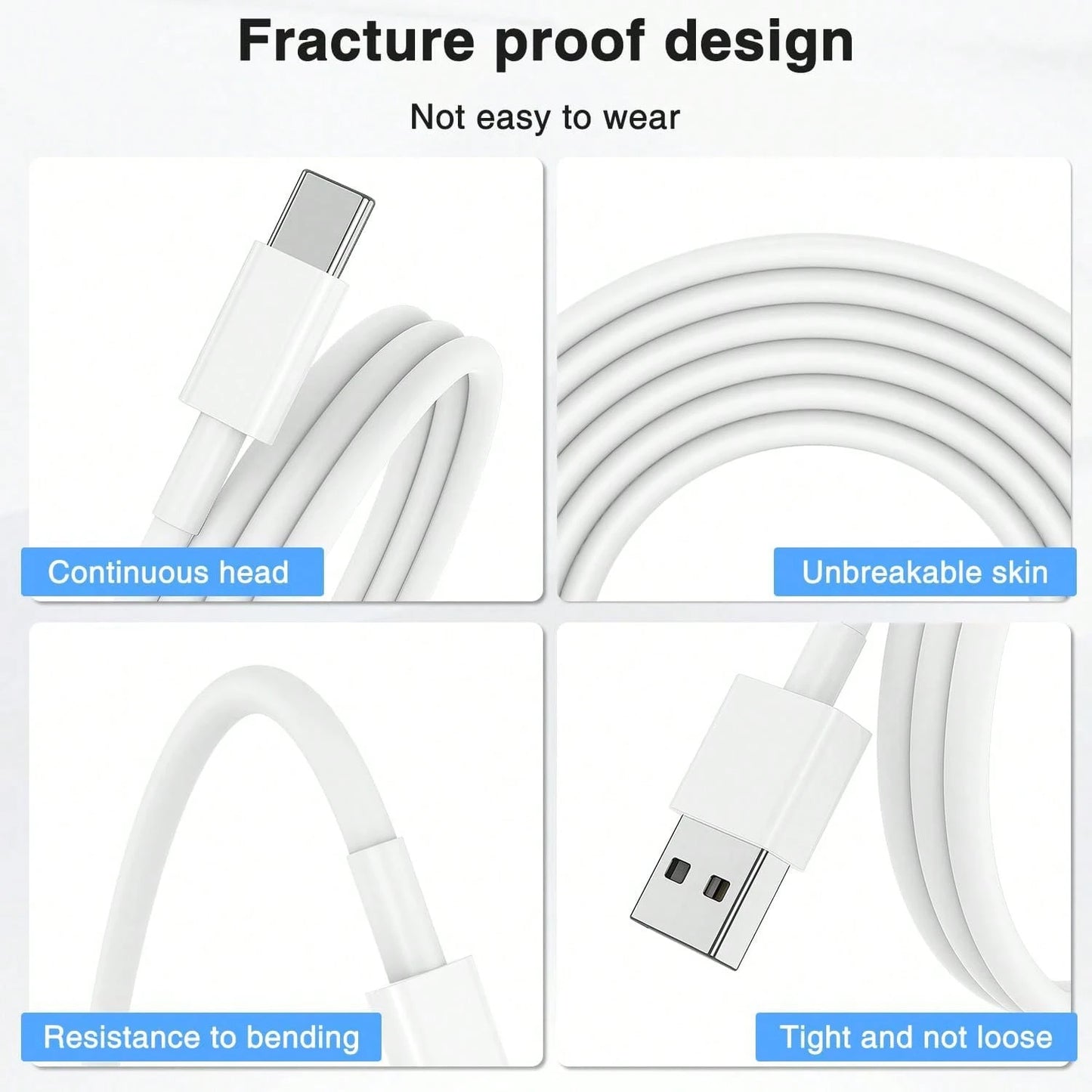 1-3pcs USB A To USB C Fast Charging Cable, 3ft/6ft Length Car Charger Type-C Cord, Compatible With IPhone 17/16/15 Pro/Pro Max/Plus, Galaxy S25/S24/S23/S22/S21/S20/S10/A55/A54 Flip Phones