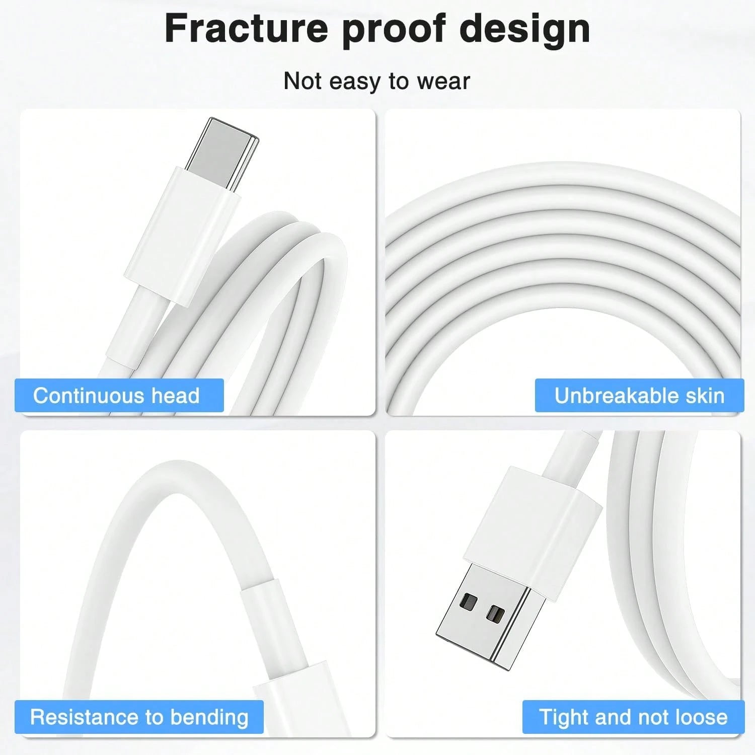 1-3pcs USB A To USB C Fast Charging Cable, 3ft/6ft Length Car Charger Type-C Cord, Compatible With IPhone 17/16/15 Pro/Pro Max/Plus, Galaxy S25/S24/S23/S22/S21/S20/S10/A55/A54 Flip Phones