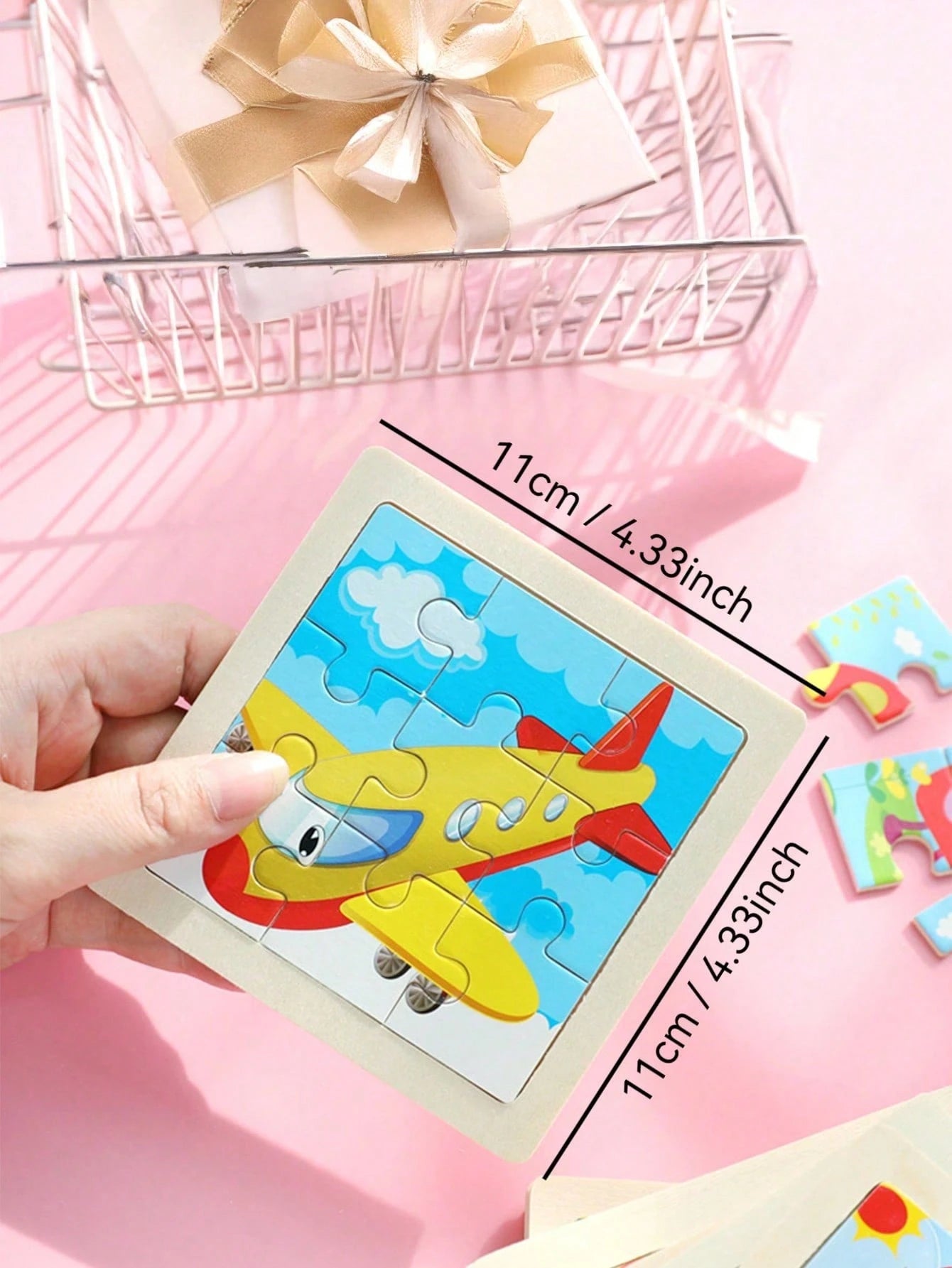 [1/4/8/12/24/40pcs] Children's 9-Piece Wooden Puzzle Toys, Perfect Christmas Gift, Early Education Toys For Preschool, Suitable For Autism, Ideal Holiday Gift, Ramadan Gift, Birthday Gift, Easter Gift