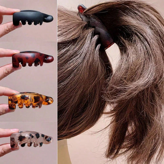 1/4/8pcs Leopard Print Banana Hair Clips, Women Hair Claw Clips For Updo Hairstyles, Hair Accessories, Suitable For Various Occasions, Gatherings, Festivals, Travel And Vacation, Perfect Gift For Frie