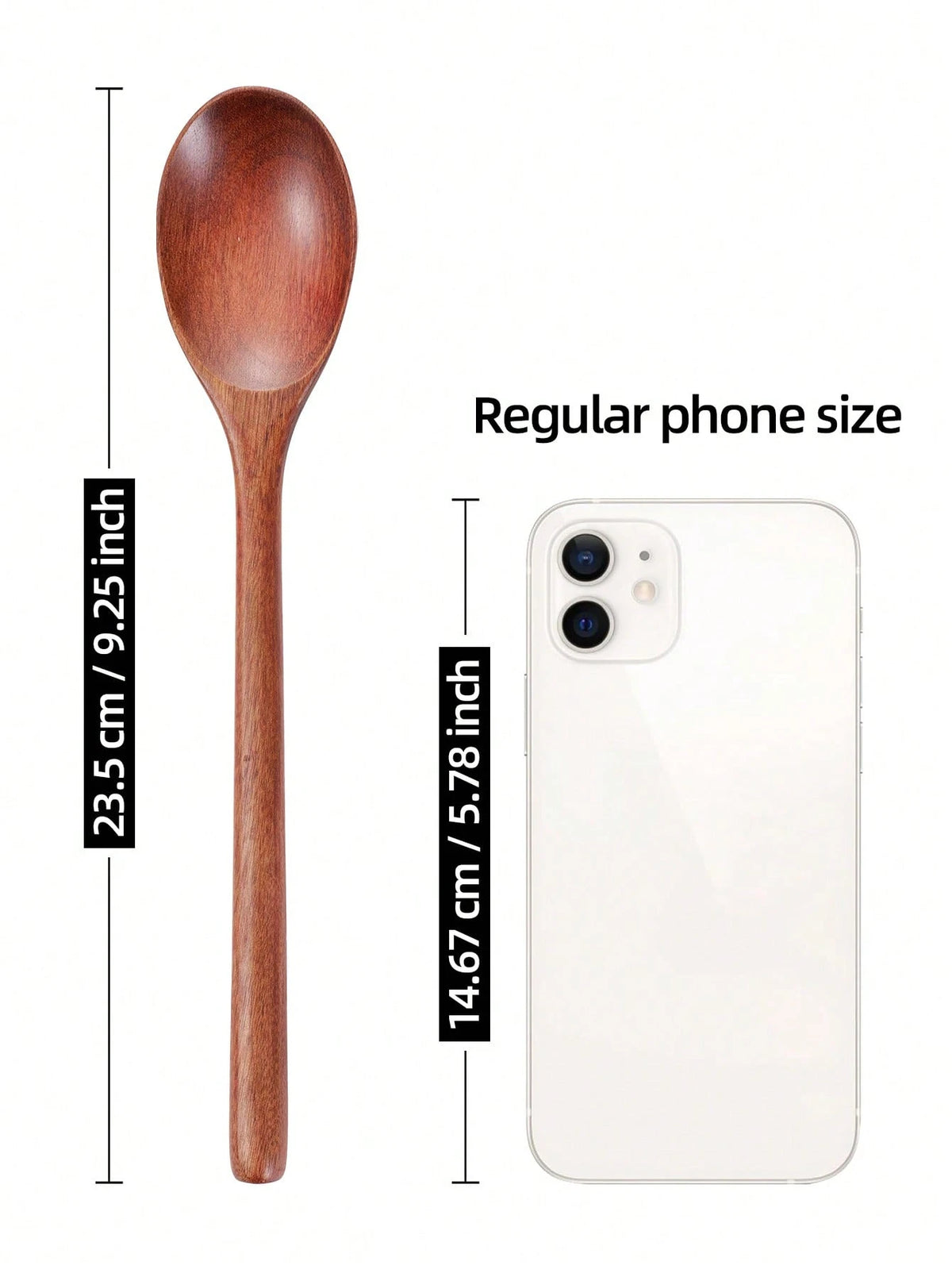 1/4/8pcs Wooden Serving Spoons, 9.2 Inch/23.5 Cm Wooden Ladles, Suitable For Cooking, Stirring, Mixing And Tasting, Elegant Long Handle Soup Spoons, Coffee Spoons And Dessert Spoons
