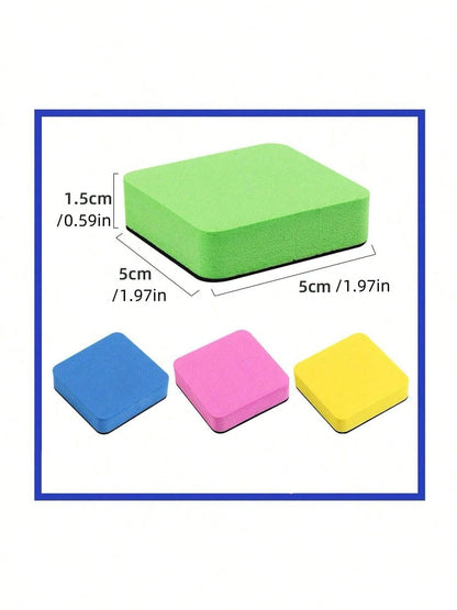 1/5/10/24/48pcs Whiteboard Erasers, Magnetic EVA Felt Blackboard Erasers, Square Erasers, Colorful