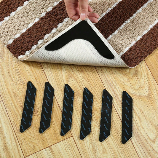 1/5/6pcs Non-Slip Carpet Tape, Anti-Slip Carpet Pad, Washable Carpet Gripper, Removable Carpet Tape, Double-Sided Adhesive Carpet Gripper, Keeps Edges Flat, Prevents Shifting And Curling, Suitable For