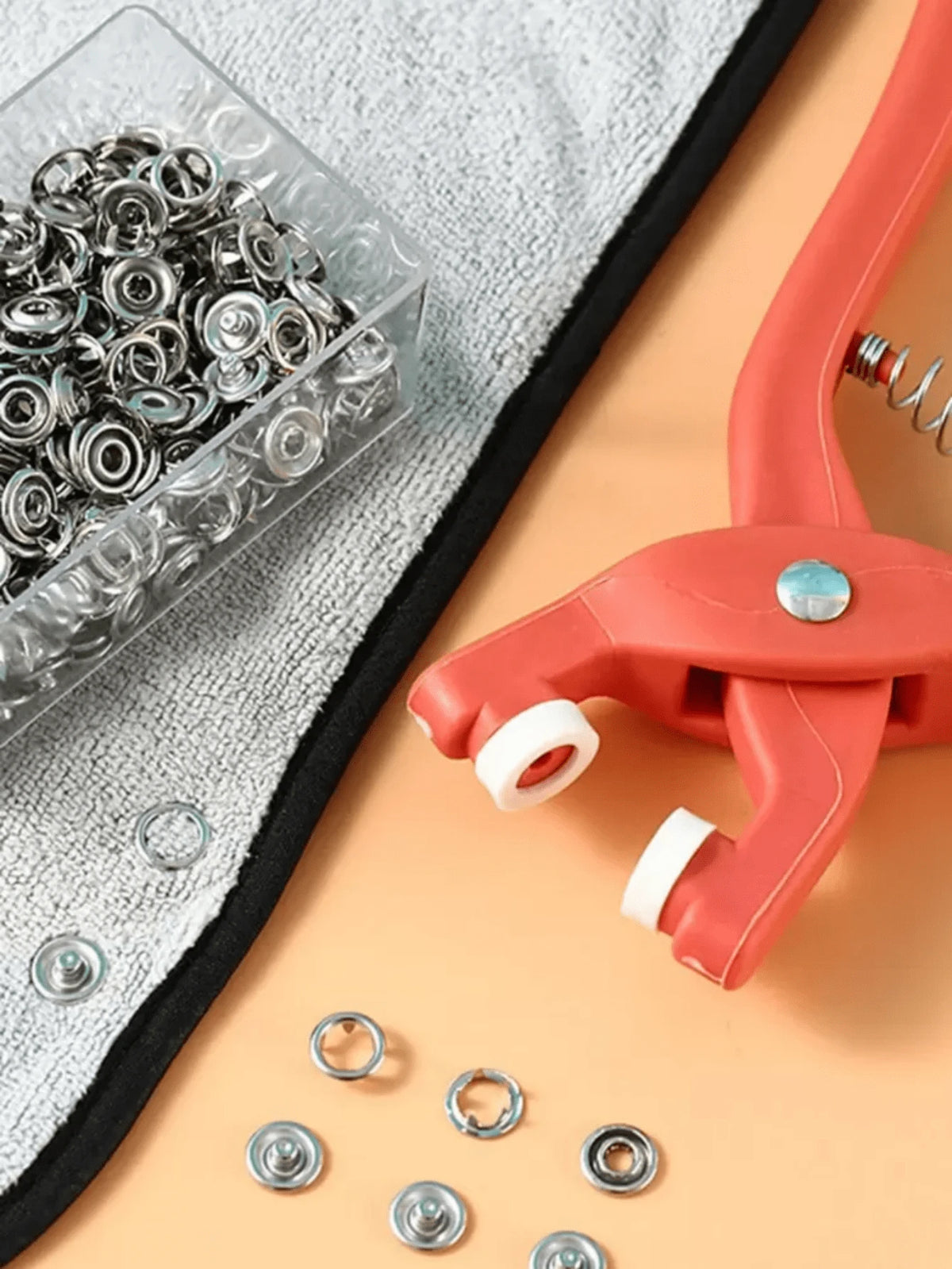 1/50/100/200pcs Set With Buttons And Installation Tools, For Invisible Snap Fasteners, Hidden Clothing Snap Buttons, Multi-Purpose Fasteners