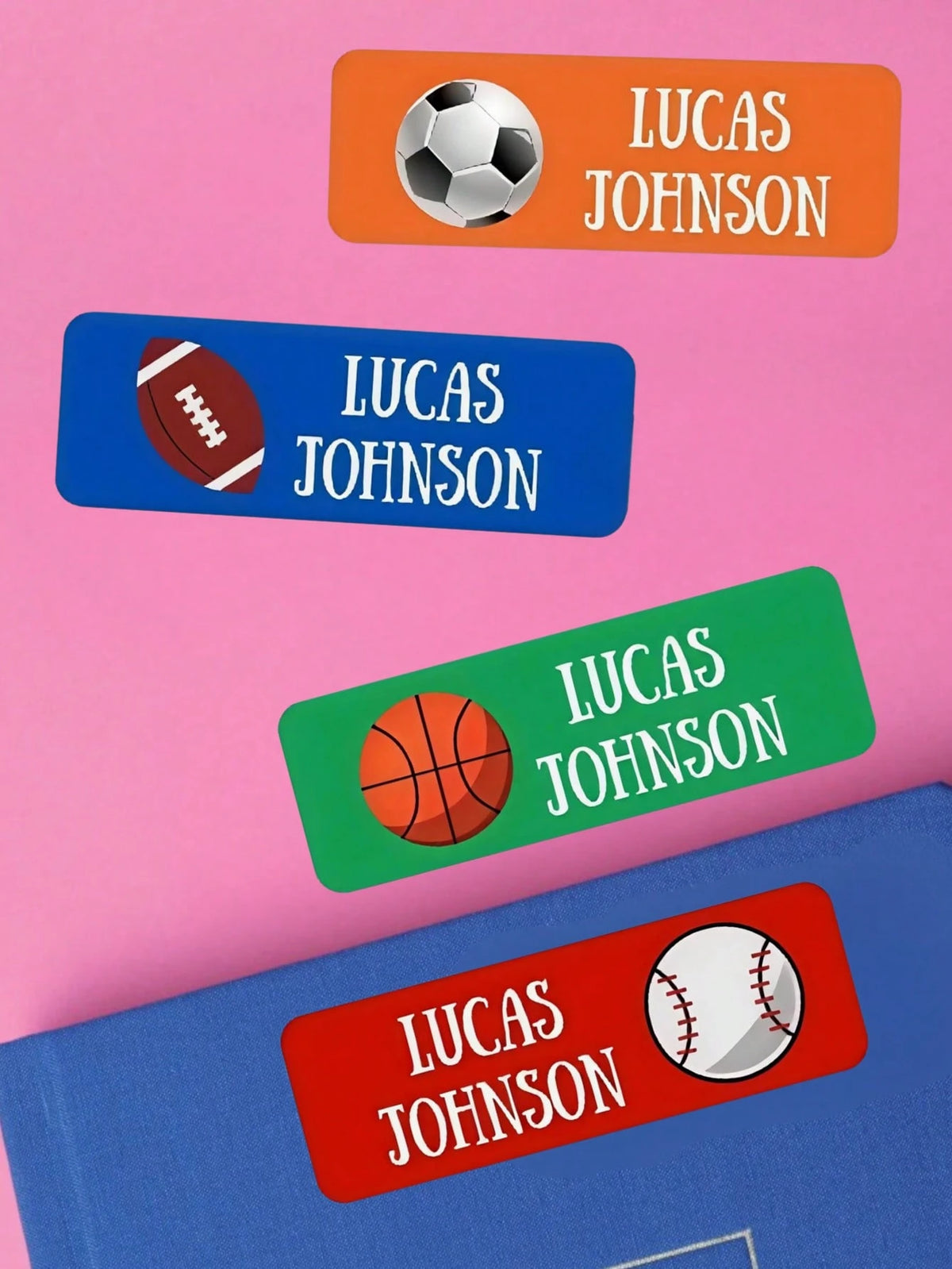 1/60/120/180/240PCS Back To School| Custom Name Stickers/Labels,Basketball/Soccer/Baseball/Bowling Supply,Sports Name Sticker,Pencils, Water Bottles