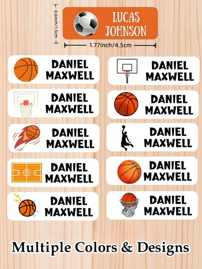 1/60/120/180/240PCS Back To School| Custom Name Stickers/Labels,Basketball/Soccer/Baseball/Bowling Supply,Sports Name Sticker,Pencils, Water Bottles