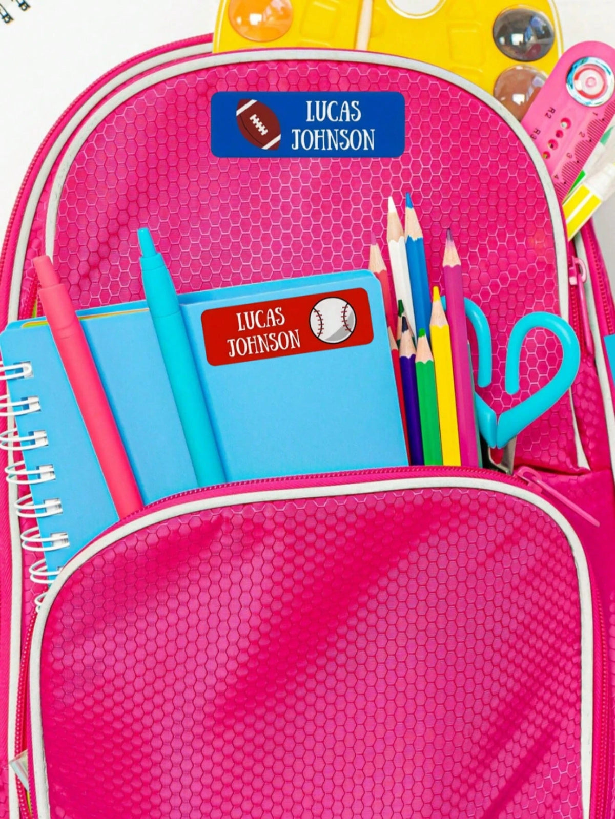 1/60/120/180/240PCS Back To School| Custom Name Stickers/Labels,Basketball/Soccer/Baseball/Bowling Supply,Sports Name Sticker,Pencils, Water Bottles