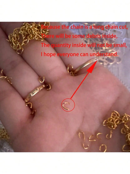 1 Box Gold & Silver Tone Jump Rings, Lobster Clasps, Tail Chains, Positioning Beads, Optional 1 Pliers, 1 Tweezers, 1 DIY Jewelry Making Materials Jump Rings
