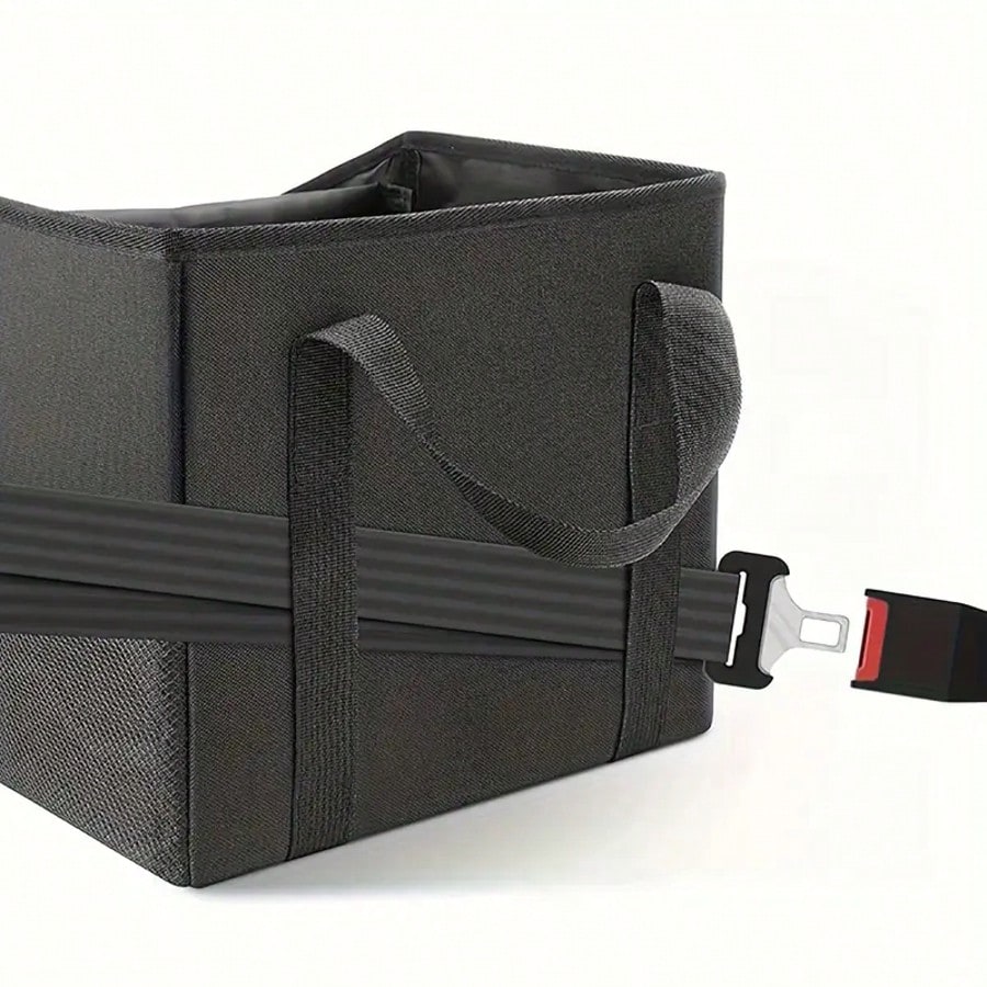 1 Car Storage Bag, Suitable For Front Seats And Floor- Durable Polyester Fabric With Multiple Compartments, Mesh Pockets, Handles, And Zippered Pockets Automatic Storage Space For Travel Essentials
