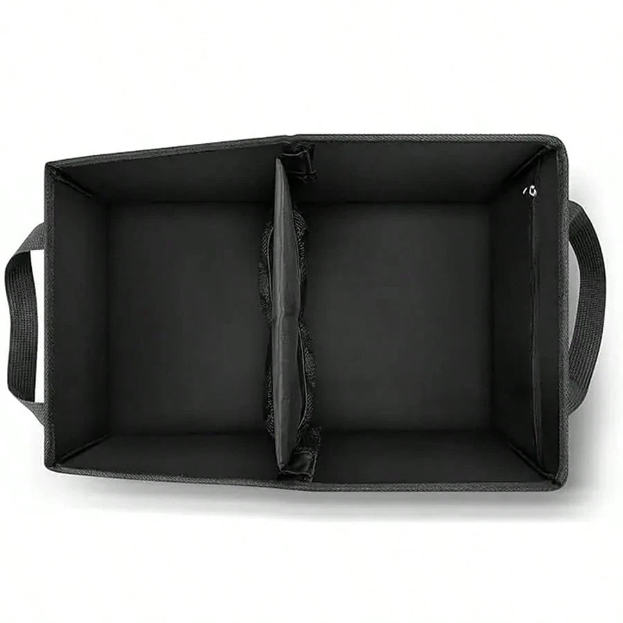 1 Car Storage Bag, Suitable For Front Seats And Floor- Durable Polyester Fabric With Multiple Compartments, Mesh Pockets, Handles, And Zippered Pockets Automatic Storage Space For Travel Essentials