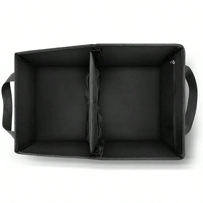 1 Car Storage Bag, Suitable For Front Seats And Floor- Durable Polyester Fabric With Multiple Compartments, Mesh Pockets, Handles, And Zippered Pockets Automatic Storage Space For Travel Essentials