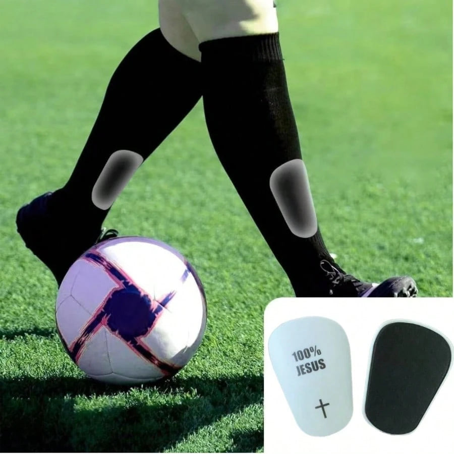 1 Pair Football Mini Shin Guards, Cross Series, Unisex Thick Sports Protective Gear, Leg-Hugging Design, Suitable For All Seasons