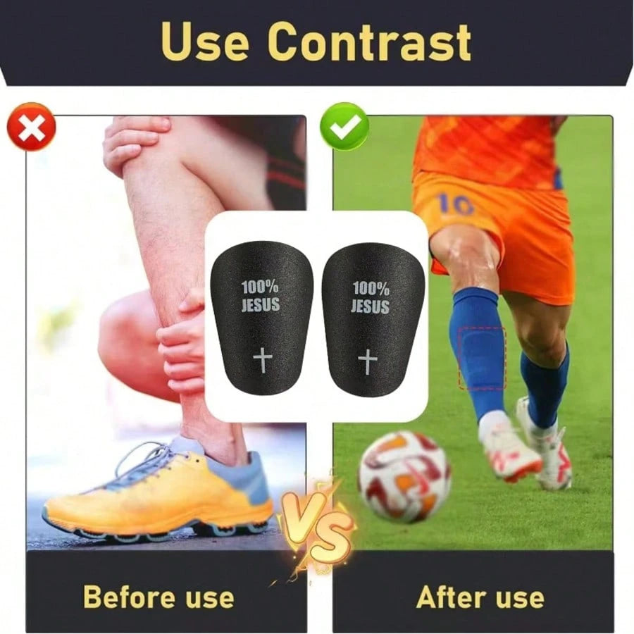 1 Pair Football Mini Shin Guards, Cross Series, Unisex Thick Sports Protective Gear, Leg-Hugging Design, Suitable For All Seasons