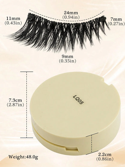 1 Pair Magnetic Eyelashes With Thick Cat Eye Design, Includes Clips, Easy To Wear And Remove Magnetic False Eyelashes, Suitable For Daily Eye Makeup For Girls