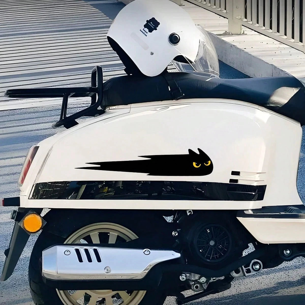 1 Pair Shadow Flying Cat Car Stickers- Fun Car Decoration, Suitable For Cars, Motorcycles, Creative Decal Accessories
