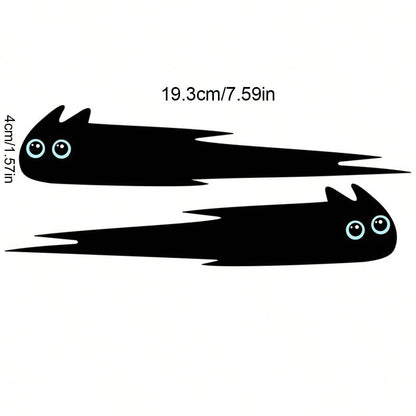 1 Pair Shadow Flying Cat Car Stickers- Fun Car Decoration, Suitable For Cars, Motorcycles, Creative Decal Accessories