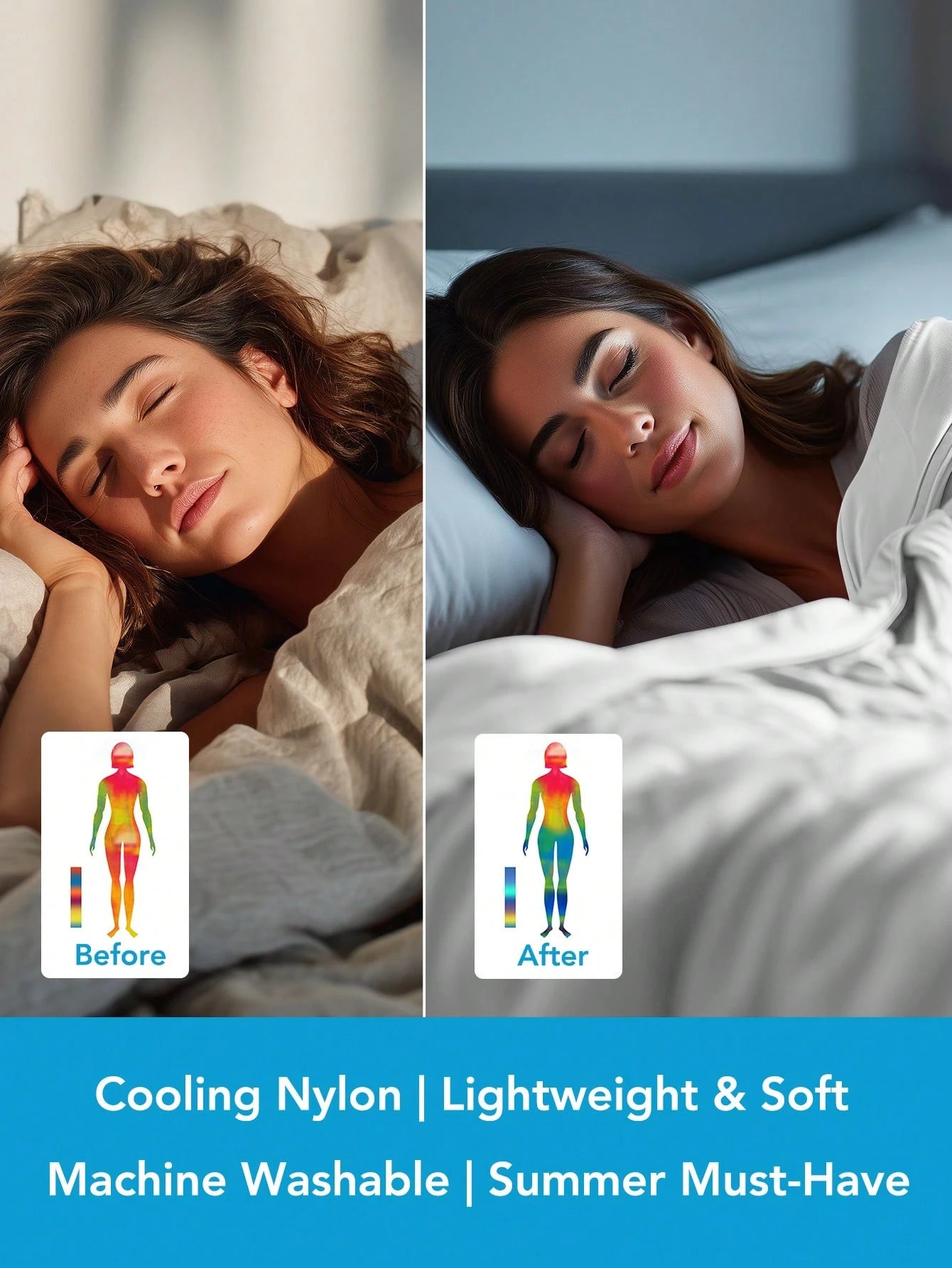 1 Pc Deconovo Cooling Comforter- Summer Ice Blanket With Cold Touch Fabric, Double-Sided Cooling For Hot Sleepers & Dorms! Soft, Lightweight & Machine Washable- No More Night Sweats