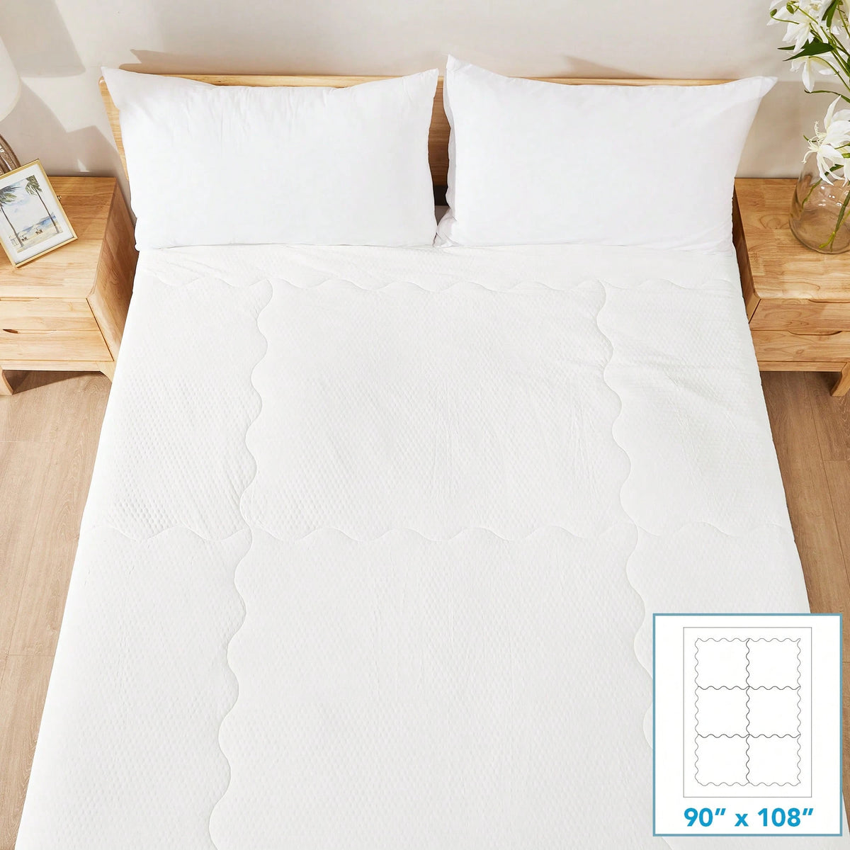 1 PC PCM Tech Cooling Comforter For Hot Sleepers & Night Sweats- Silky Soft Queen Size Summer Blanket| Temperature-Regulating & Moisture-Wicking| Hypoallergenic & Machine Washable (Twin/Queen/King)