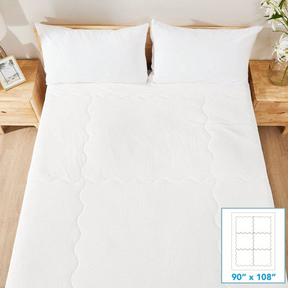 1 PC PCM Tech Cooling Comforter For Hot Sleepers & Night Sweats- Silky Soft Queen Size Summer Blanket| Temperature-Regulating & Moisture-Wicking| Hypoallergenic & Machine Washable (Twin/Queen/King)