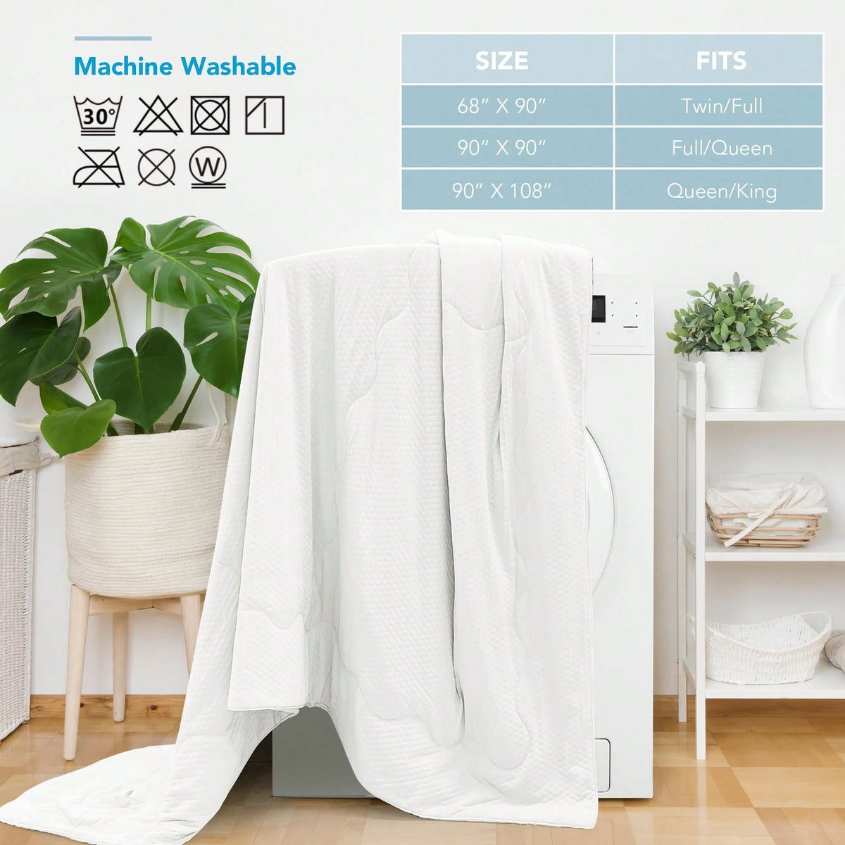 1 PC PCM Tech Cooling Comforter For Hot Sleepers & Night Sweats- Silky Soft Queen Size Summer Blanket| Temperature-Regulating & Moisture-Wicking| Hypoallergenic & Machine Washable (Twin/Queen/King)