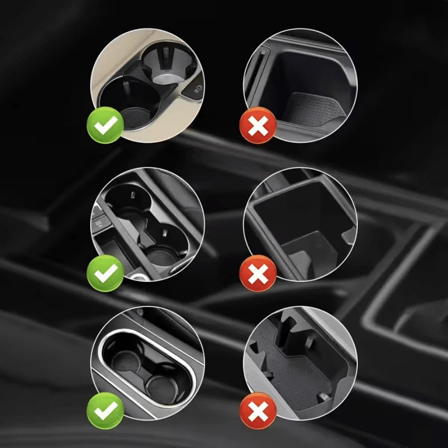 1 Piece 2 In 1 Car Cup Holder And Phone Holder, ABS Material, 360° Rotatable Long Arm, Waterproof, Compatible With All Smartphones, Adjustable, Round Design, Suitable For Vehicle Electronic Accessorie