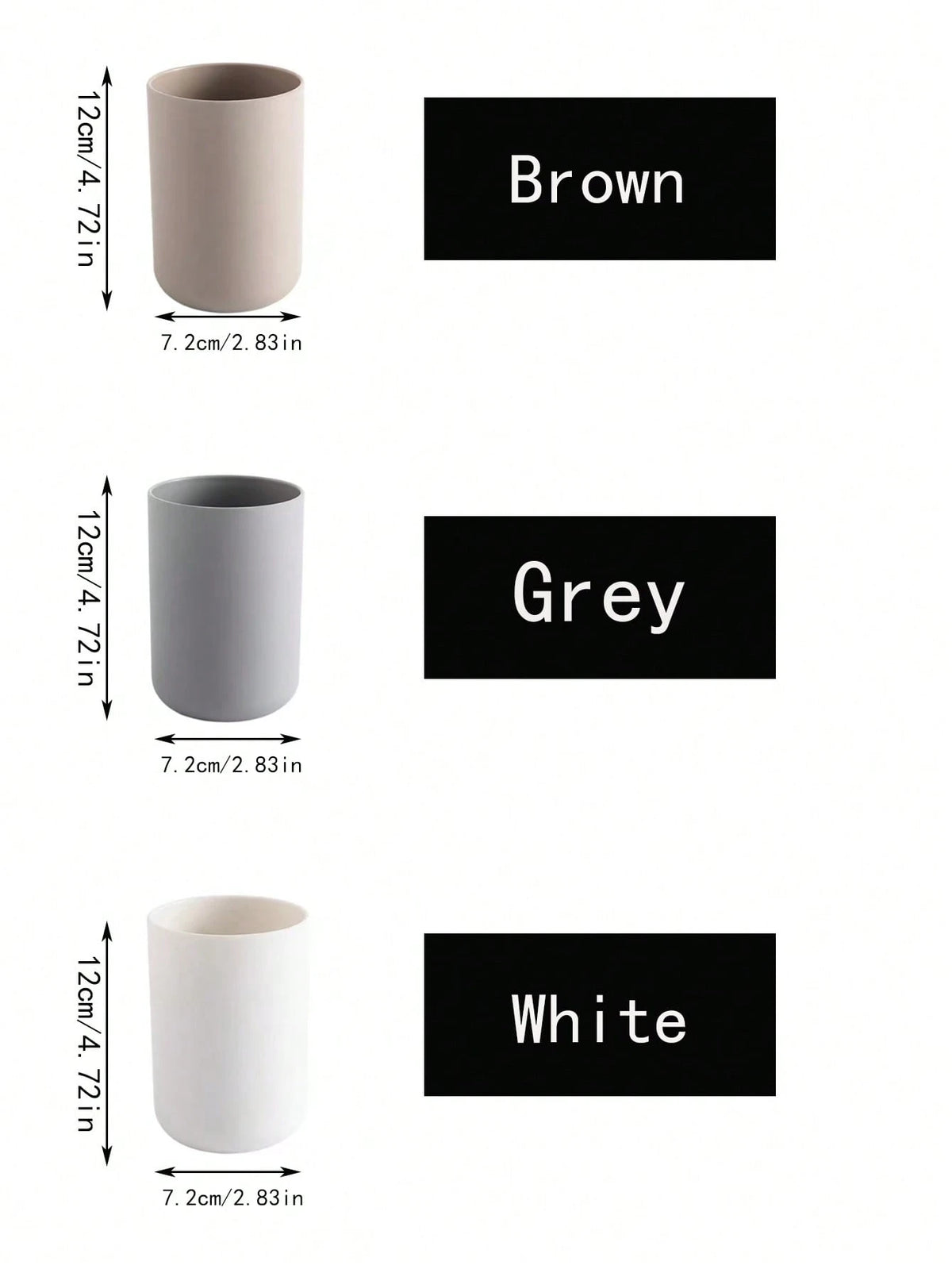 1 Piece Of Household Plastic Toothbrush Cup, Household Mouthwash Cup, Simple And Plain Color Wash Cup, Toothbrush And Tooth Cup, Large Capacity Wash Cup