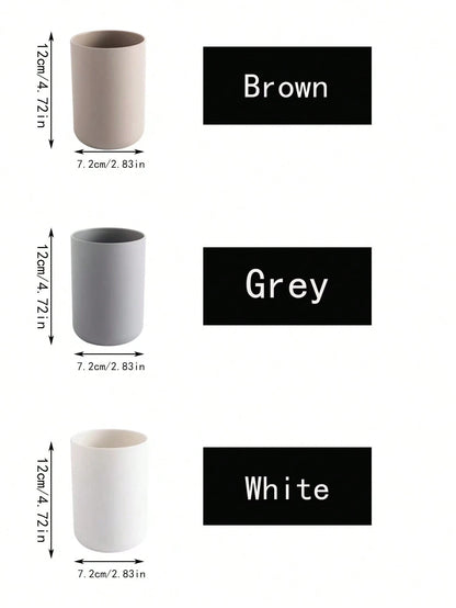 1 Piece Of Household Plastic Toothbrush Cup, Household Mouthwash Cup, Simple And Plain Color Wash Cup, Toothbrush And Tooth Cup, Large Capacity Wash Cup