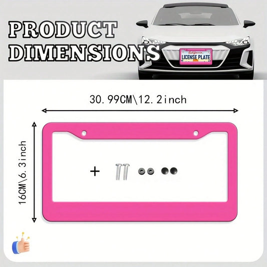 1 Piece, Unisex Car License Plate Frame, Exquisite And Durable Car License Plate Frame, Suitable For The United States, Canada, Etc, Exquisite Exterior Decoration For Cars, Suitable For Most Vehicles