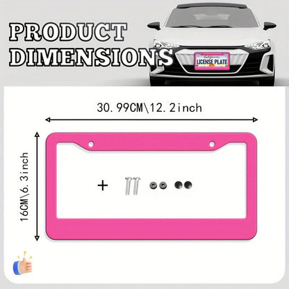 1 Piece, Unisex Car License Plate Frame, Exquisite And Durable Car License Plate Frame, Suitable For The United States, Canada, Etc, Exquisite Exterior Decoration For Cars, Suitable For Most Vehicles