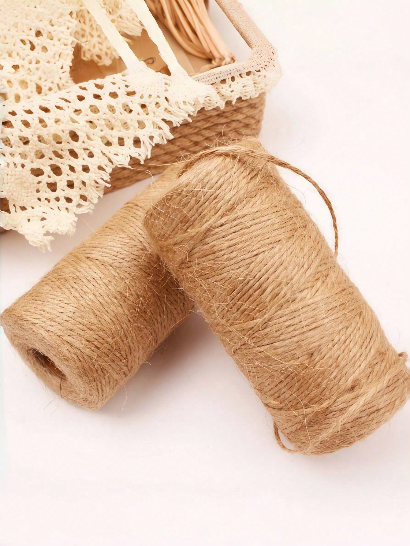 1 Roll 100m Yellow Hemp Rope, Hemp Rope For Retro Packaging, Labels, Photos, Gifts, Tags, Garden, Gift Wrapping Use, DIY Jewelry Decoration Retro Braided Rope, Hang Tags, Binding Rope, Wedding Decor,