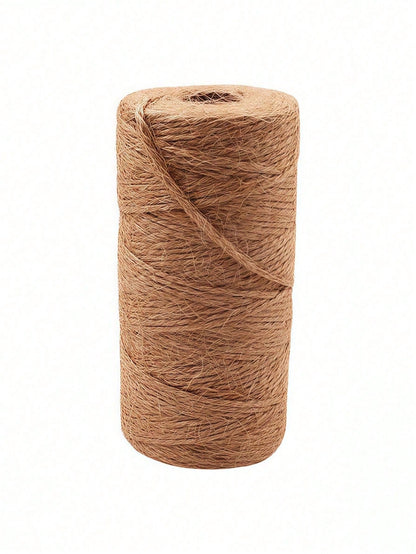 1 Roll 100m Yellow Hemp Rope, Hemp Rope For Retro Packaging, Labels, Photos, Gifts, Tags, Garden, Gift Wrapping Use, DIY Jewelry Decoration Retro Braided Rope, Hang Tags, Binding Rope, Wedding Decor,