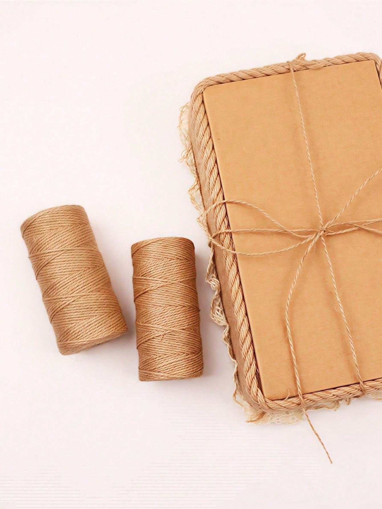 1 Roll 100m Yellow Hemp Rope, Hemp Rope For Retro Packaging, Labels, Photos, Gifts, Tags, Garden, Gift Wrapping Use, DIY Jewelry Decoration Retro Braided Rope, Hang Tags, Binding Rope, Wedding Decor,
