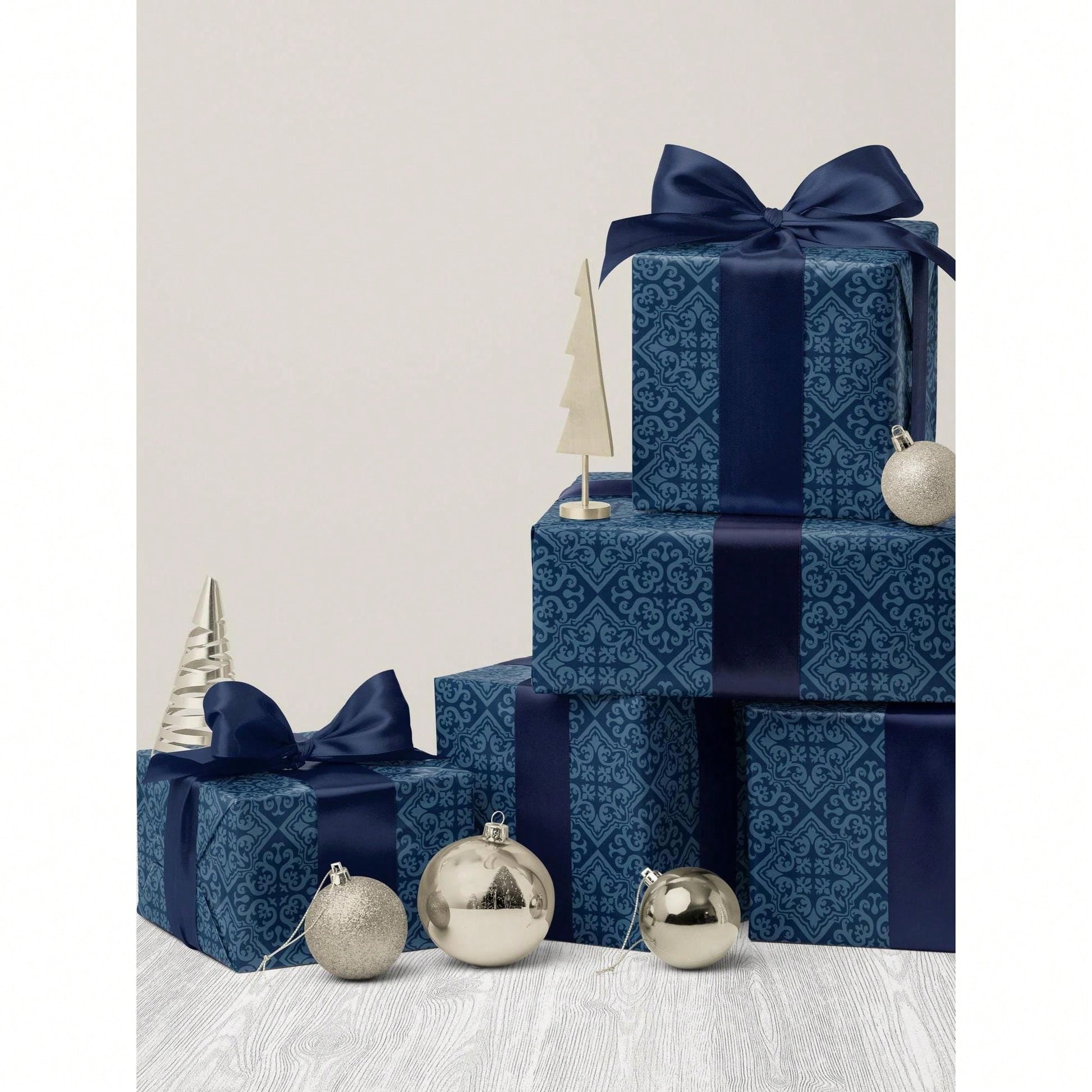 1 Roll- 58*23inch- Vintage Wrapping Paper Christmas Elegant Gift Wrap Wedding Anniversary Wrapping Paper Baby Shower Wrapping Paper Roll Classic Birthday Gift