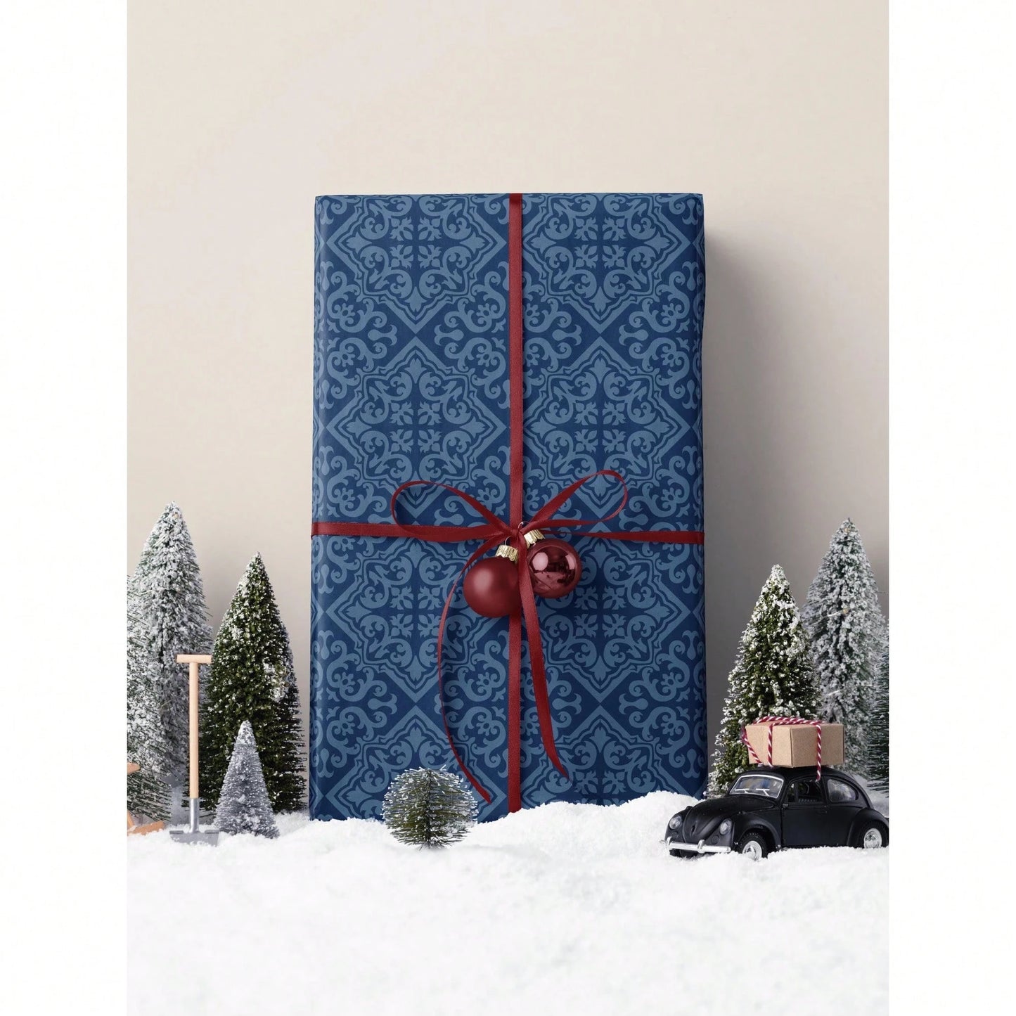 1 Roll- 58*23inch- Vintage Wrapping Paper Christmas Elegant Gift Wrap Wedding Anniversary Wrapping Paper Baby Shower Wrapping Paper Roll Classic Birthday Gift