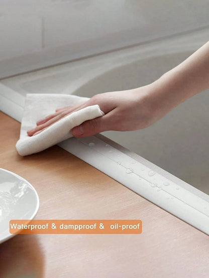1 Roll Of Waterproof White PVC Self-Adhesive Tape-Perfect For Bathroom, Sink & Kitchen-Super Strong Stickiness! Home Bathroom Decor Fall Decor Back To School