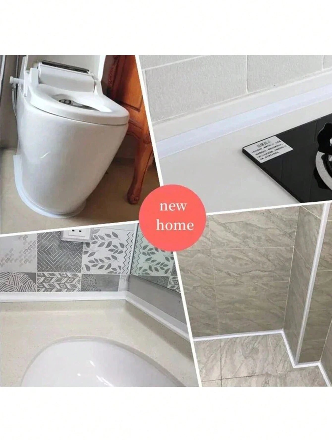 1 Roll Of Waterproof White PVC Self-Adhesive Tape-Perfect For Bathroom, Sink & Kitchen-Super Strong Stickiness! Home Bathroom Decor Fall Decor Back To School