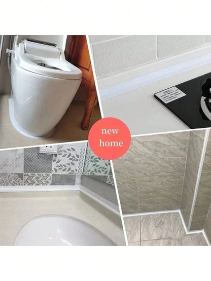 1 Roll Of Waterproof White PVC Self-Adhesive Tape-Perfect For Bathroom, Sink & Kitchen-Super Strong Stickiness! Home Bathroom Decor Fall Decor Back To School