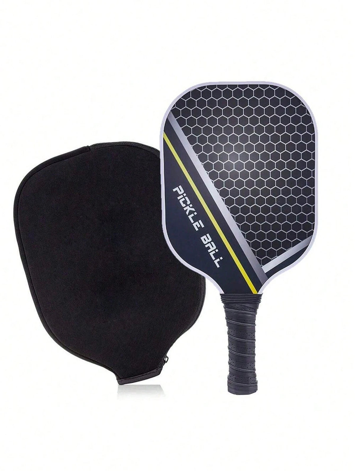 1 Set: 2 Carbon Fiber Paddles, 4 Balls, 2 Towels, 1 Carry Bag, Carbon Fiber USAPA Approved Graphite Pickleball Paddle Set With PU Grip
