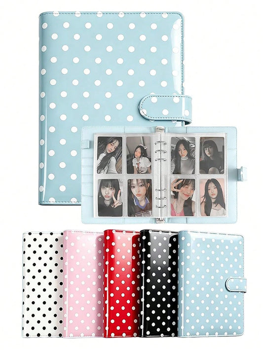 1 Set A5 Photo Album With 25pcs 4-Slot Photo Card Pages, 6-Ring Binder, PU Leather Cover, Collection Album Suitable For Home And Office Use, Perfect For Organizing Family Photos