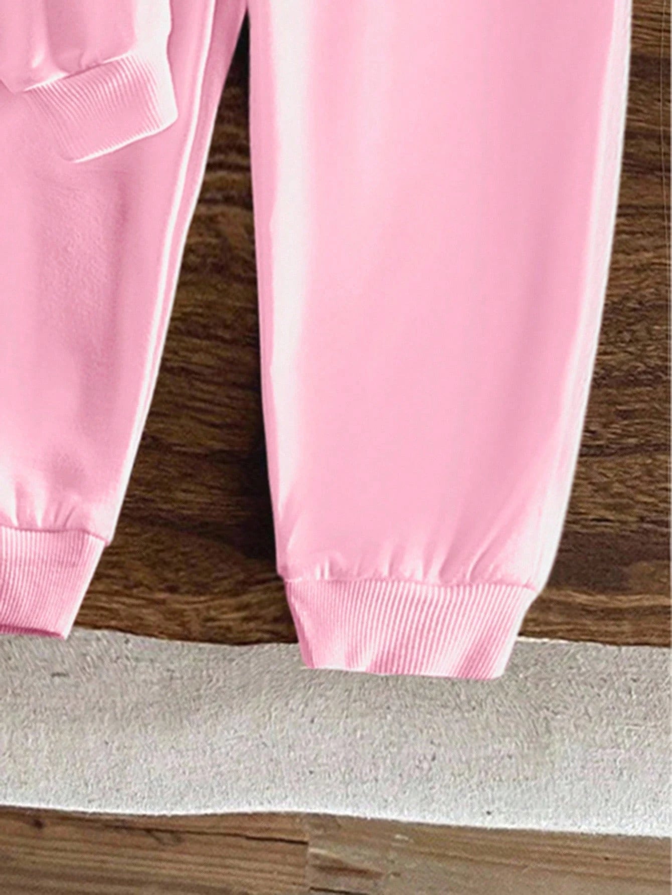 1 Set Baby Girls Cute Graphic Raccoon & Bow Heart "CUTE BUT " Letter Print Crew Neck Sweatshirt And Sweatpants Set,Light Pink,Autumn,Work,Casual
