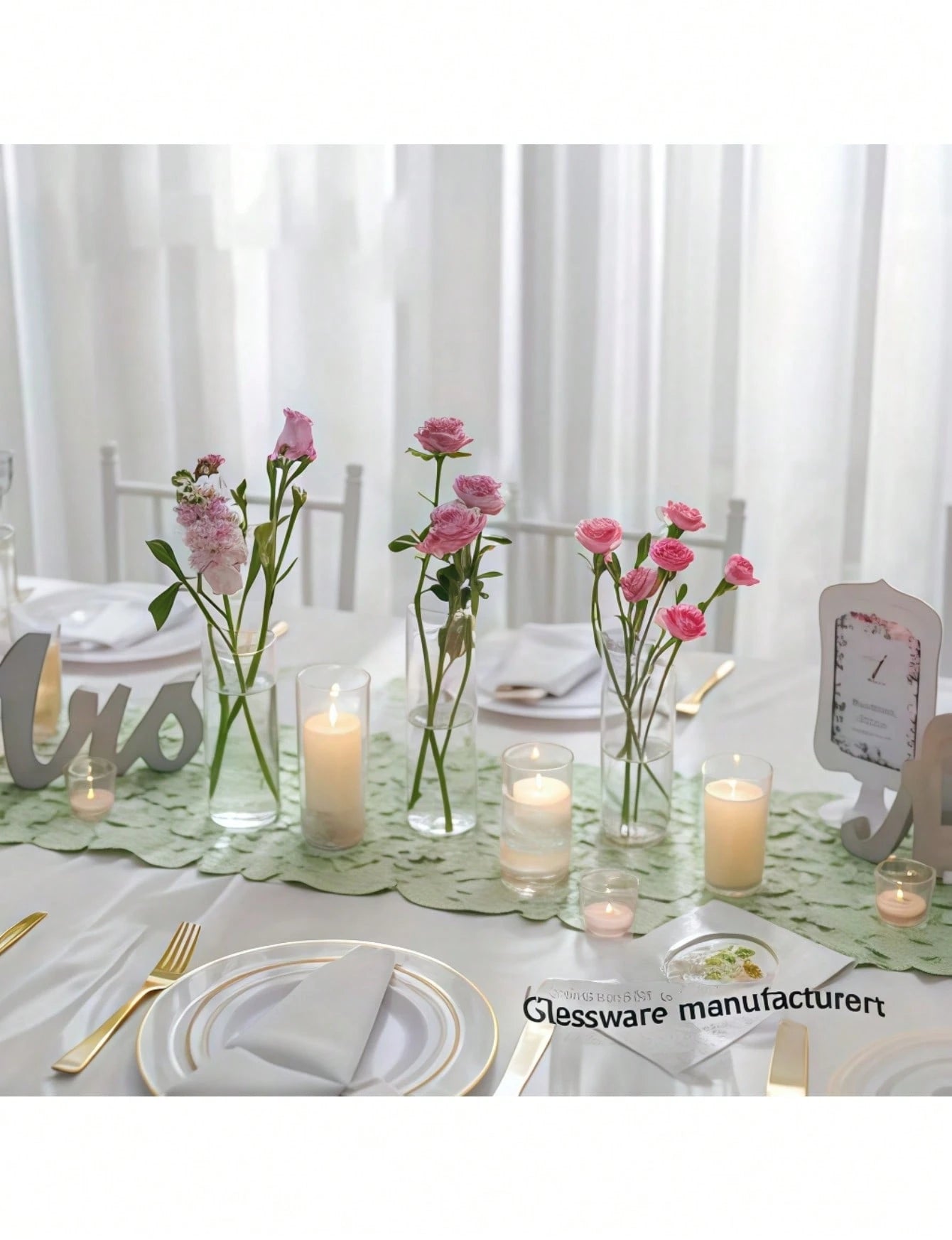 1 Set Glass Cylinder Vase, Transparent Vase, Hurricane Candle Holder, Suitable For Dining Table Decor, …Wedding Home Decoration, Rama Decor Gift, Birthday Graduation Ceremony, Room Decoration, Etc