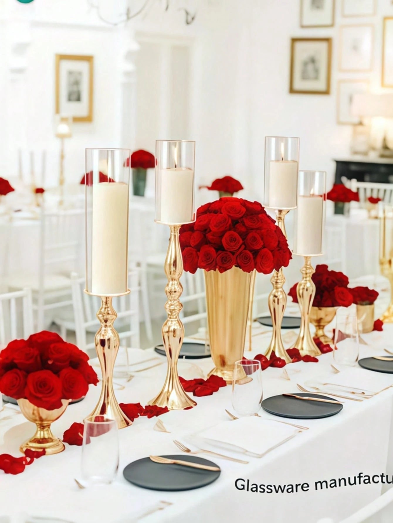 1 Set Glass Cylinder Vase, Transparent Vase, Hurricane Candle Holder, Suitable For Dining Table Decor, …Wedding Home Decoration, Rama Decor Gift, Birthday Graduation Ceremony, Room Decoration, Etc