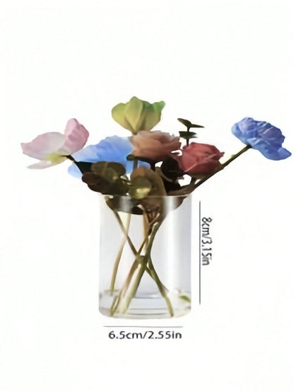 1 Set Glass Cylinder Vase, Transparent Vase, Hurricane Candle Holder, Suitable For Dining Table Decor, …Wedding Home Decoration, Rama Decor Gift, Birthday Graduation Ceremony, Room Decoration, Etc